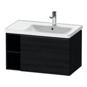 Duravit Meuble sous-lavabo D-Neo 78,4x45,2 cm, 1 tiroir, A, B droite, noir/chêne noir-1