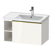 Duravit Meuble sous lavabo D-Neo 78,4x45,2 cm, 1 tiroir, A, B droite, or poli/blanc brillant