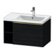Duravit Meuble sous lavabo D-Neo 78,4x45,2 cm, 1 tiroir, A, B droite, or poli/chêne noir-1