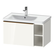 Duravit Meuble sous lavabo D-Neo 78,4x45,2 cm, 1 tiroir, A, B gauche, bronze mat/blanc brillant