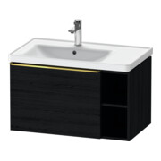 Duravit Meuble sous-lavabo D-Neo 78,4x45,2 cm, 1 tiroir, A, B gauche, laqué or/chêne noir