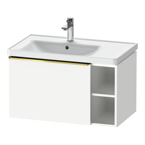 Duravit Meuble sous-lavabo D-Neo 78,4x45,2 cm, 1 tiroir, A, B gauche, or poli/blanc mat