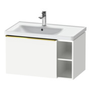 Duravit Meuble sous-lavabo D-Neo 78,4x45,2 cm, 1 tiroir, A, B gauche, or poli/blanc mat