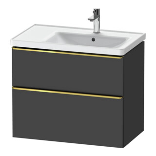 Duravit Meuble sous lavabo D-Neo 78,4x45,2 cm, 1 tiroir, B D, gris poli/gris mat