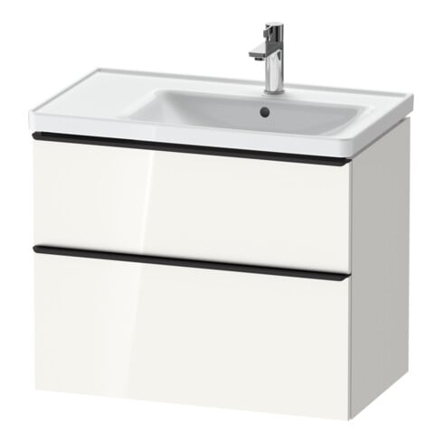 Duravit Meuble sous-lavabo D-Neo 78,4x45,2 cm, 1 tiroir, B D, noir/blanc brillant