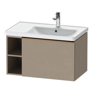 Duravit Meuble sous lavabo D-Neo 78,4x45,2 cm, 1 tiroir, B droite, bronze brossé/lin