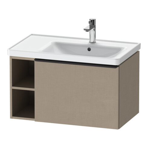Duravit Meuble sous-lavabo D-Neo 78,4x45,2 cm, 1 tiroir, B droite, noir/lin