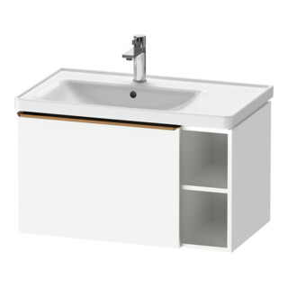 Duravit Meuble sous lavabo D-Neo 78,4x45,2 cm, 1 tiroir, B gauche, bronze mat/blanc