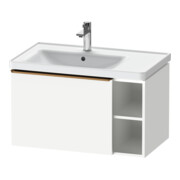 Duravit Meuble sous lavabo D-Neo 78,4x45,2 cm, 1 tiroir, B gauche, bronze mat/blanc-1