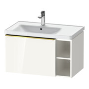 Duravit Meuble sous-lavabo D-Neo 78,4x45,2 cm, 1 tiroir, B gauche, or poli/blanc laqué