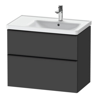 Duravit Meuble sous lavabo D-Neo 78,4x45,2 cm, 1 tiroir, B R, noir/Grap ma
