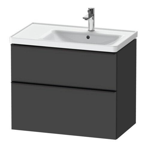 Duravit Meuble sous lavabo D-Neo 78,4x45,2 cm, 1 tiroir, B R, noir/Grap ma