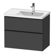 Duravit Meuble sous lavabo D-Neo 78,4x45,2 cm, 1 tiroir, B R, noir/Grap ma-1