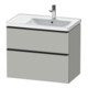 Duravit Meuble sous-lavabo D-Neo 78,4x45,2 cm, 1 tiroir, B R, noir/gris mat-1