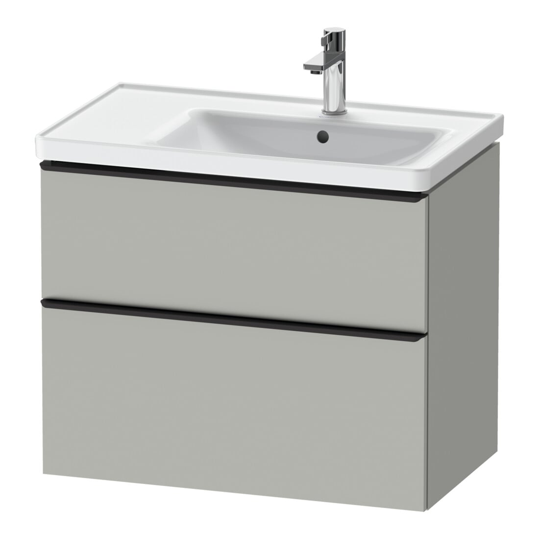 Duravit Meuble sous-lavabo D-Neo 78,4x45,2 cm, 1 tiroir, B R, noir/gris mat