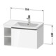 Duravit Meuble sous-lavabo D-Neo 78,4x45,2 cm, 1 tiroir, Basalte mat