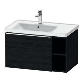 Duravit Meuble sous lavabo D-Neo 78,4x45,2 cm, 1 tiroir, bec à gauche, chr/chêne noir