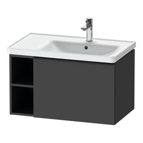 Duravit Meuble sous lavabo D-Neo 78,4x45,2 cm, 1 tiroir, blanc/Grap ma