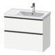 Duravit Meuble sous-lavabo D-Neo 78,4x45,2 cm, 1 tiroir, blanc/noir mat-1