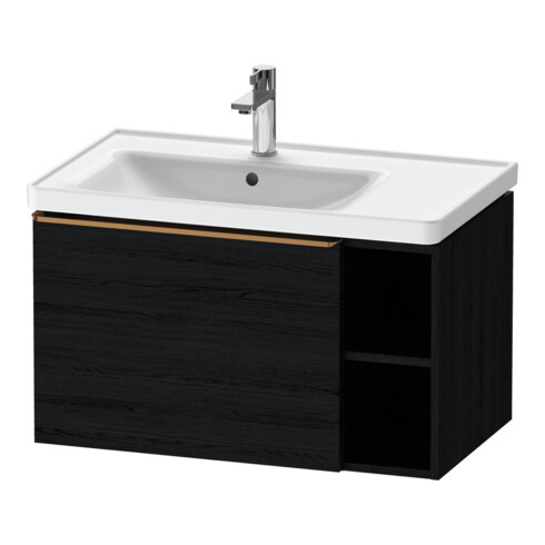 Duravit Meuble sous lavabo D-Neo 78,4x45,2 cm, 1 tiroir, bronzé/Eiche noir