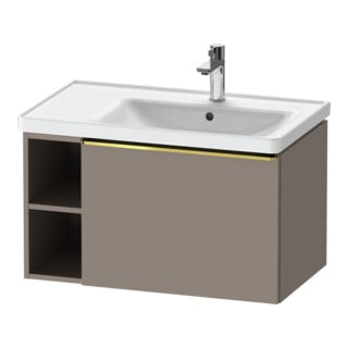 Duravit Meuble sous-lavabo D-Neo 78,4x45,2 cm, 1 tiroir, doré poli/Basalte mat