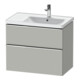 Duravit Meuble sous lavabo D-Neo 78,4x45,2 cm, 1 tiroir, Droit, chrome/béton ma-1