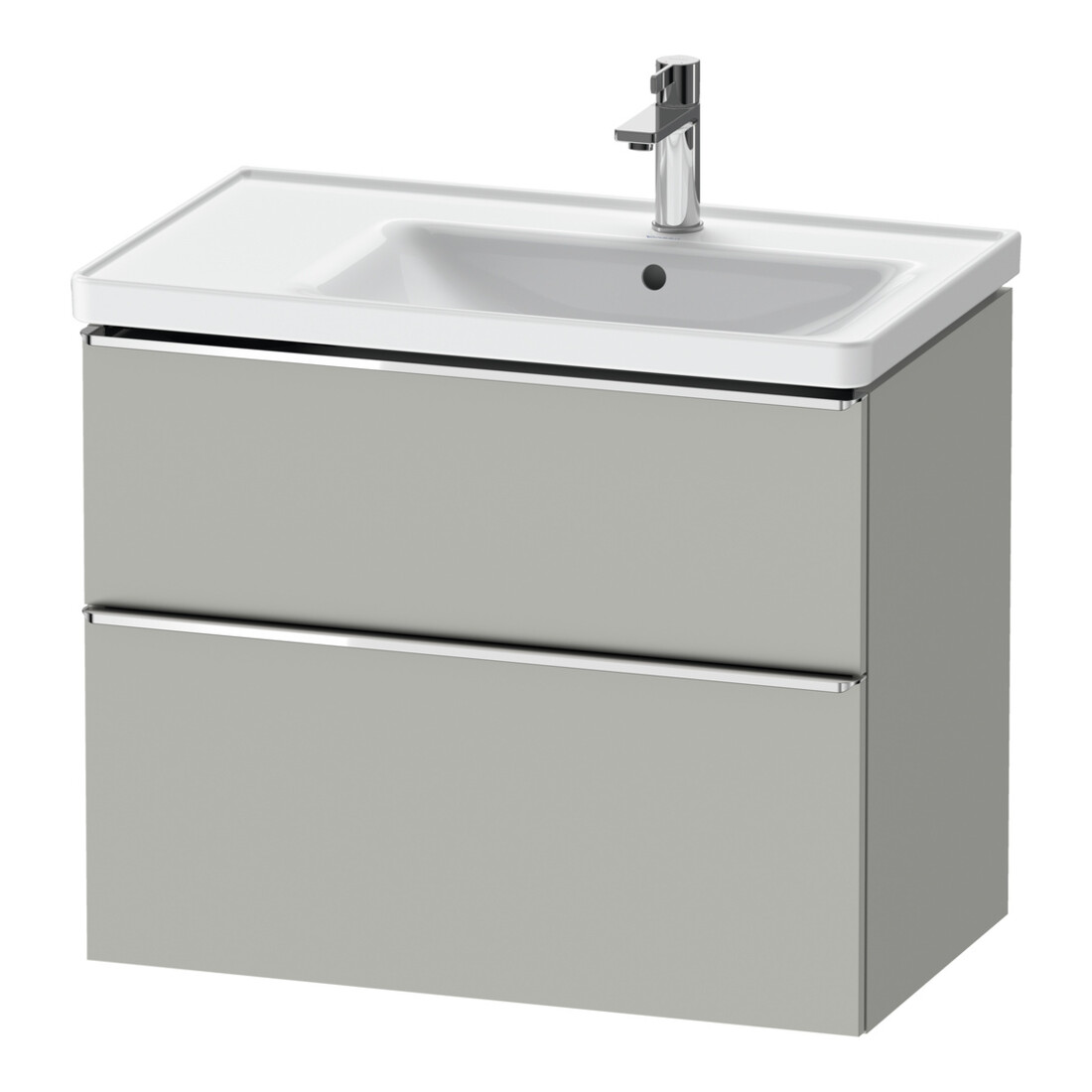 Duravit Meuble sous lavabo D-Neo 78,4x45,2 cm, 1 tiroir, Droit, chrome/béton ma