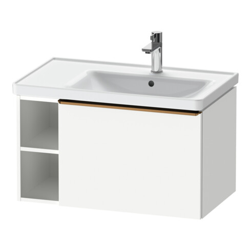 Duravit Meuble sous lavabo D-Neo 78,4x45,2 cm, 1 tiroir, droite, bronze mat/blanc