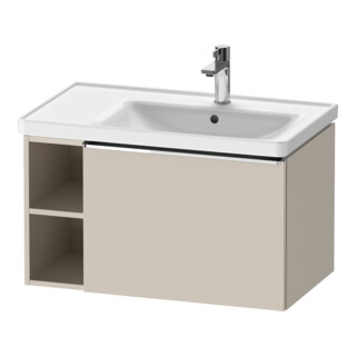 Duravit Meuble sous-lavabo D-Neo 78,4x45,2 cm, 1 tiroir, droite, chrome/taupe mat