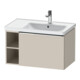 Duravit Meuble sous-lavabo D-Neo 78,4x45,2 cm, 1 tiroir, droite, chrome/taupe mat-1