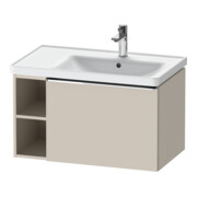 Duravit Meuble sous-lavabo D-Neo 78,4x45,2 cm, 1 tiroir, droite, chrome/taupe mat-1
