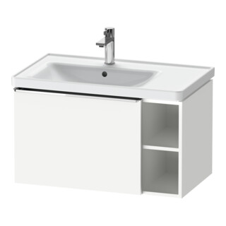 Duravit Meuble sous lavabo D-Neo 78,4x45,2 cm, 1 tiroir, gauche, chr/blanc mat