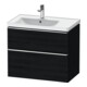 Duravit Meuble sous lavabo D-Neo 78,4x45,2 cm, 1 tiroir, gauche, chr/chêne noir-1