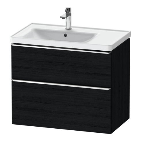 Duravit Meuble sous lavabo D-Neo 78,4x45,2 cm, 1 tiroir, gauche, chr/chêne noir