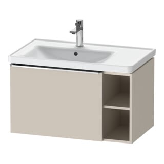 Duravit Meuble sous lavabo D-Neo 78,4x45,2 cm, 1 tiroir, gauche, chr/Taupe mat