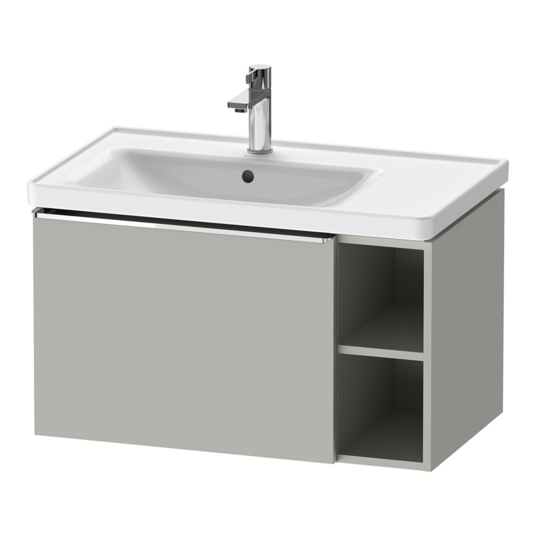 Duravit Meuble sous lavabo D-Neo 78,4x45,2 cm, 1 tiroir, gauche, chrome/béton mat