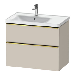 Duravit Meuble sous-lavabo D-Neo 78,4x45,2 cm, 1 tiroir, gauche, gris poli/Taupe mat