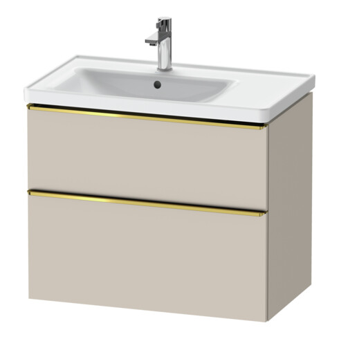 Duravit Meuble sous-lavabo D-Neo 78,4x45,2 cm, 1 tiroir, gauche, gris poli/Taupe mat