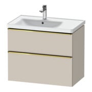 Duravit Meuble sous-lavabo D-Neo 78,4x45,2 cm, 1 tiroir, gauche, gris poli/Taupe mat