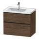 Duravit Meuble sous-lavabo D-Neo 78,4x45,2 cm, 1 tiroir, gauche, noir/noisette foncé-1