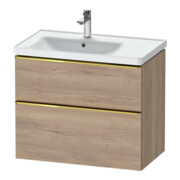 Duravit Meuble sous-lavabo D-Neo 78,4x45,2 cm, 1 tiroir, gauche, poli/gris marbré