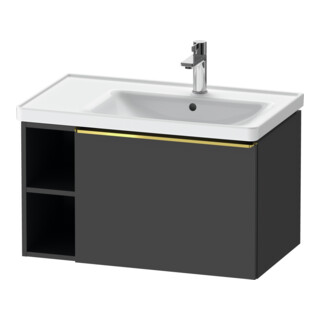Duravit Meuble sous-lavabo D-Neo 78,4x45,2 cm, 1 tiroir, graphite pol.