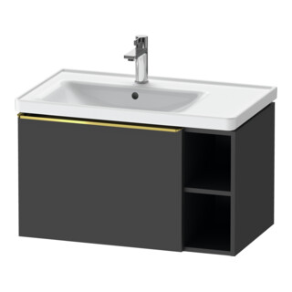 Duravit Meuble sous-lavabo D-Neo 78,4x45,2 cm, 1 tiroir, graphite poli