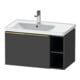 Duravit Meuble sous-lavabo D-Neo 78,4x45,2 cm, 1 tiroir, graphite poli-1