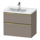 Duravit Meuble sous-lavabo D-Neo 78,4x45,2 cm, 1 tiroir, L, blanc poli/Bas ma-1