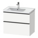 Duravit Meuble sous-lavabo D-Neo 78,4x45,2 cm, 1 tiroir, L, noir/blanc mat-1