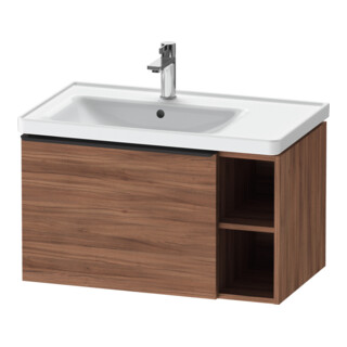 Duravit Meuble sous lavabo D-Neo 78,4x45,2 cm, 1 tiroir, noir/noisette naturel