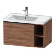 Duravit Meuble sous lavabo D-Neo 78,4x45,2 cm, 1 tiroir, noir/noisette naturel