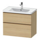 Duravit Meuble sous lavabo D-Neo 78,4x45,2 cm, b chêne/écru N, 1 porte, 1 tiroir-1