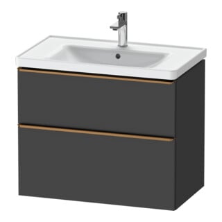 Duravit Meuble sous lavabo D-Neo 78,4x45,2 cm, b chêne/gris, 1 tiroir, 1 porte